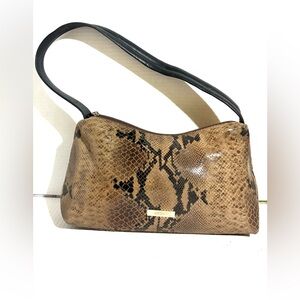 Desmo Brown Snake Print Women's Bag